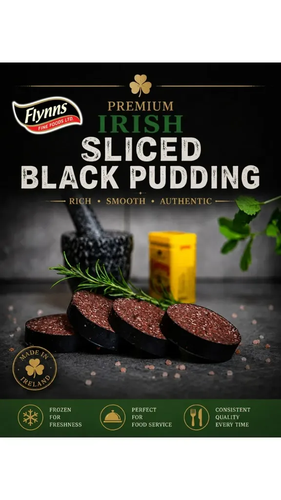 Flynns Sliced Black Pudding 3kg (Single Unit)
